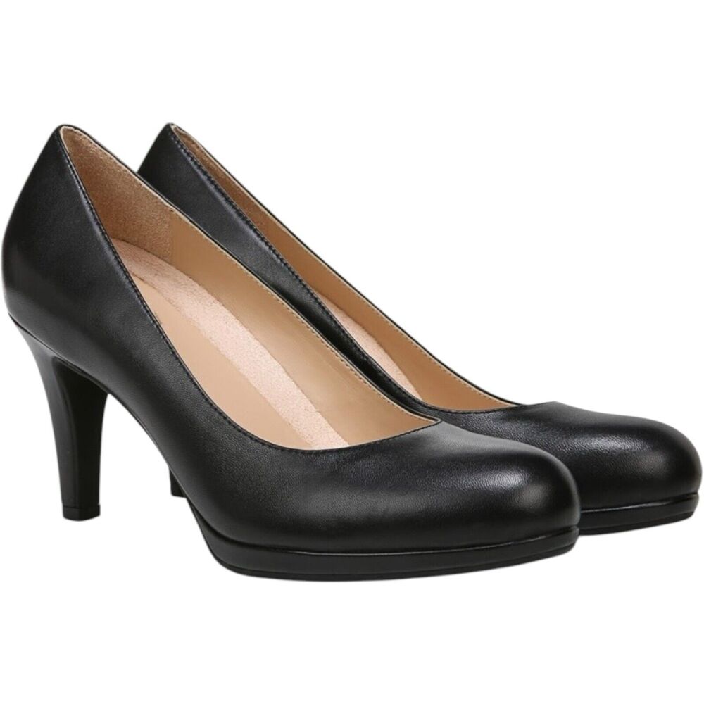 Naturalizer Women's Michelle Classic Pumps Black Smooth Leather Size 7.5M